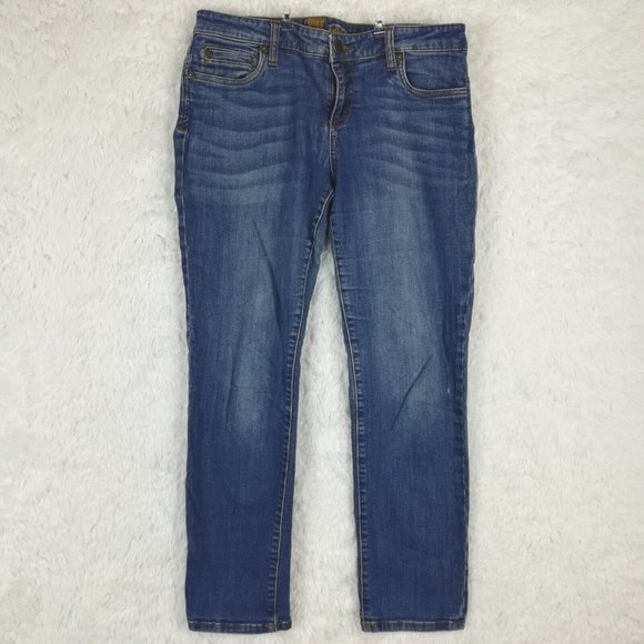 Kut From the Kloth Womens Jeans Straight Leg Blue Denim Medium Wash Mid Rise‎ 8 - Picture 1 of 12